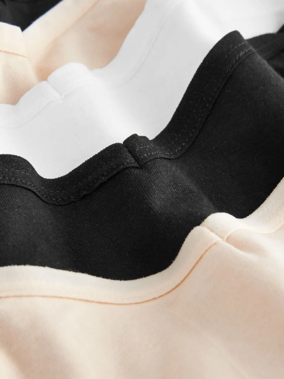 Noir/Rose pâle Nude/Blanc - Culotte en coton riche 5 Pack