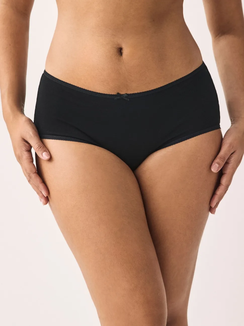 Noir/Rose pâle Nude/Blanc - Culotte en coton riche 5 Pack