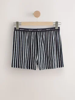 Noir/Rose Rayure - Ensemble de 2 pyjamas shorts