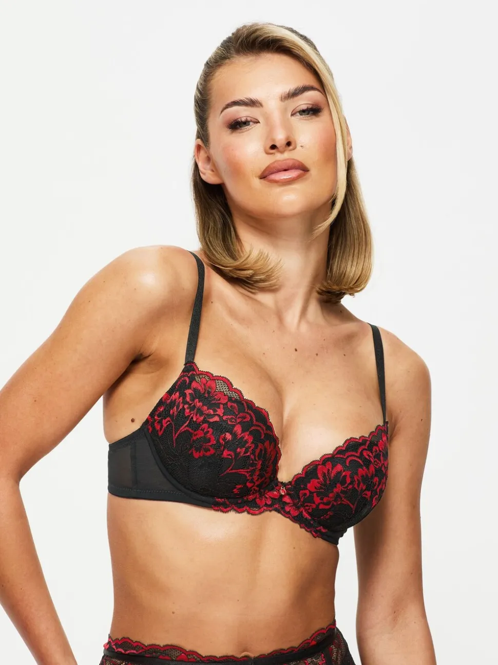 Noir/Rouge - Soutien-gorge Ann Summers sexy en dentelle