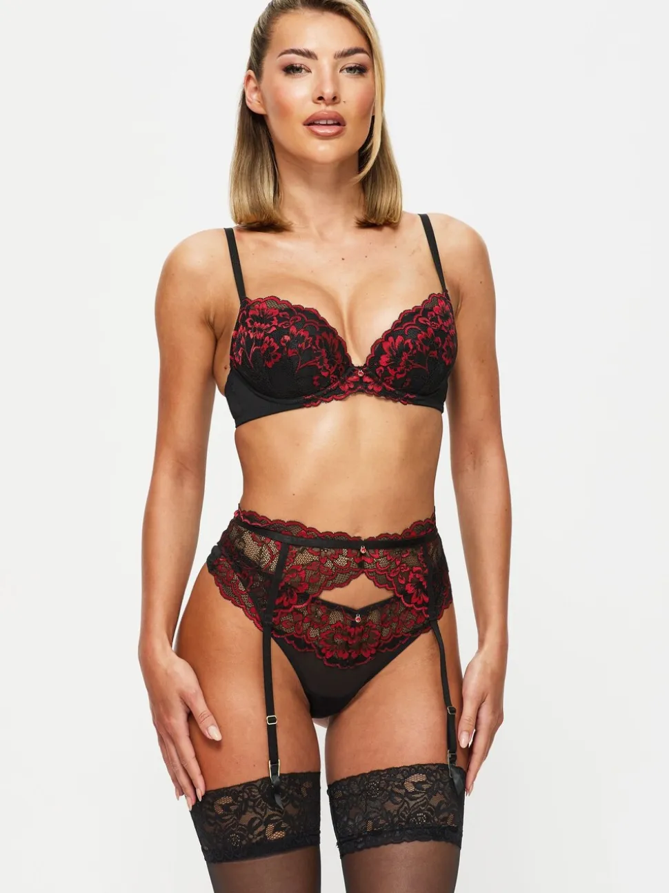 Noir/Rouge - Soutien-gorge Ann Summers sexy en dentelle