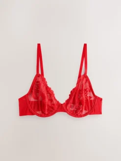 Noir/Rouge/Crème - Paquet de soutiens-gorge en dentelle 3