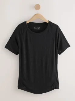 Noir/Vert - Lot de 2 t-shirts Active Crew Neck légers à manches courtes