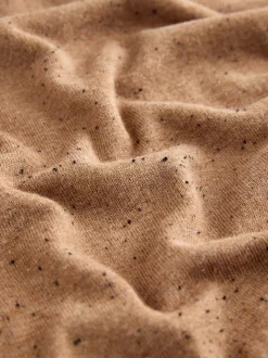 Néppy marron camel - Pull col rond riche en coton au toucher doux