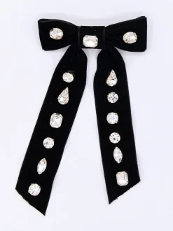 Nœud Bibi Bijoux Glitzy noir
