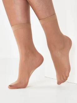 Nude - 20 Denier Chaussettes cheville 5 Lot