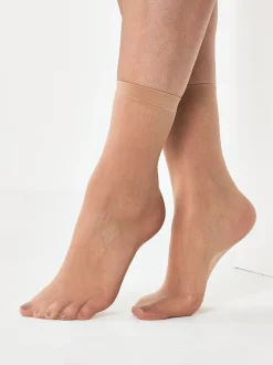 Nude - 20 Denier Chaussettes cheville 5 Lot