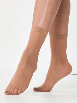 Nude - 20 Denier Chaussettes cheville 5 Lot