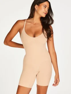 Nude - Hunkemoller Lingerie d'amincissement des cuisses sans couture sculptante 100% Coton Body