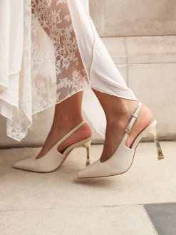 Nude - Linzi Lizzie Courts With Or Chrome Stiletto talons