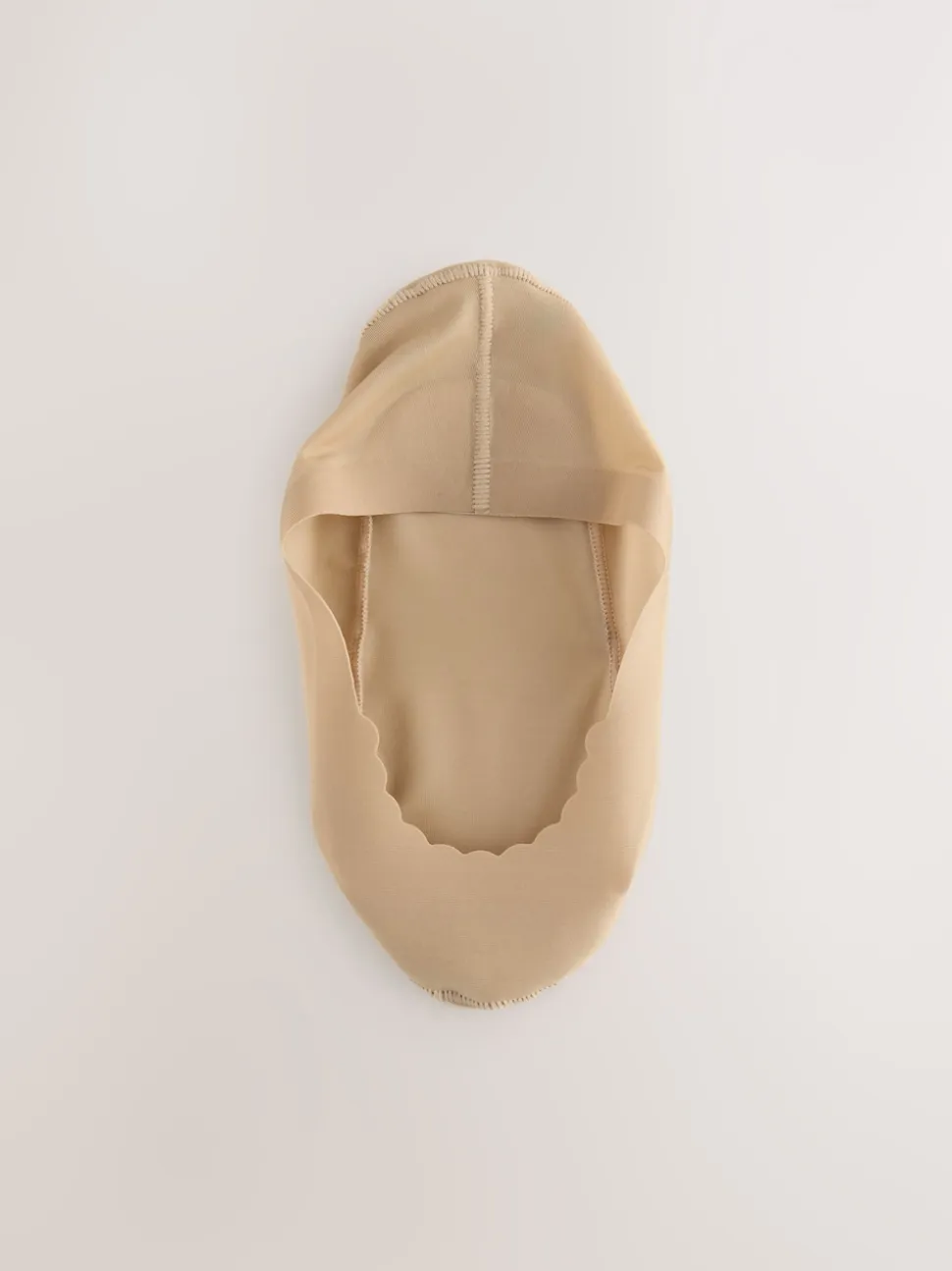 Nude - Lot de 2 paires de chaussettes invisibles transparentes à bord festonné
