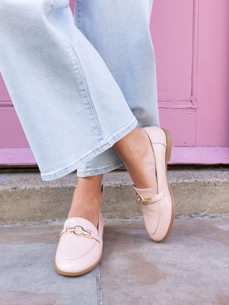 Nude - Novo Mocassins à bordure celeste avec anneau