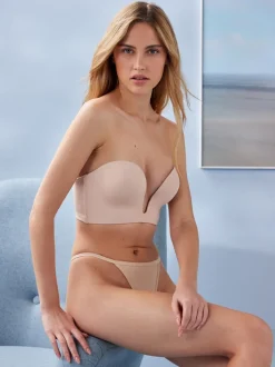 Nude - Soutien-gorge Boux Avenue multipositions sans bretelles en microfibre à armatures