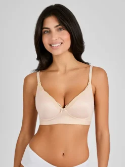 Nude naturel - Jojo Maman Bébé Emma Jane Soutien-gorge d'allaitement avec bordures en dentelle