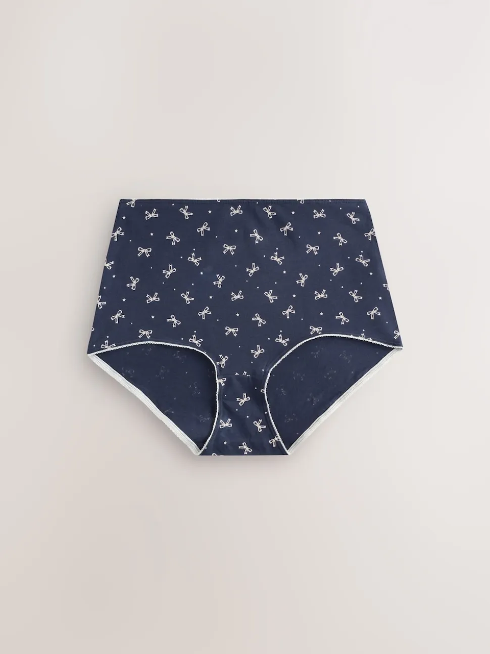 Nœuds bleus - Culotte en coton riche 7 Pack