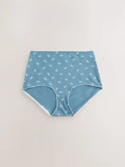 Nœuds bleus - Culotte en coton riche 7 Pack