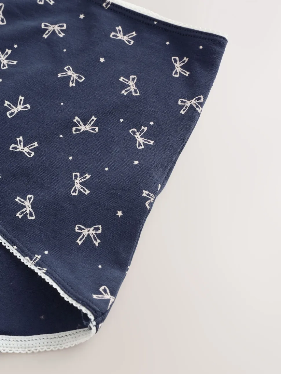 Nœuds bleus - Culotte en coton riche 7 Pack