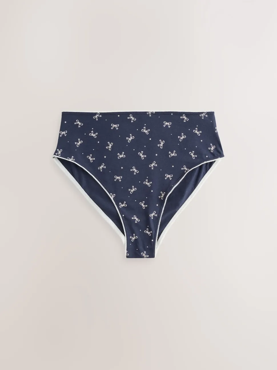 Nœuds bleus - Culotte en coton riche 7 Pack