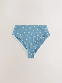 Nœuds bleus - Culotte en coton riche 7 Pack