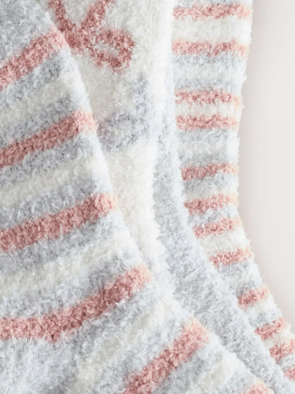 Nœuds rose/gris - Lot de 4 paires de chaussettes douillettes