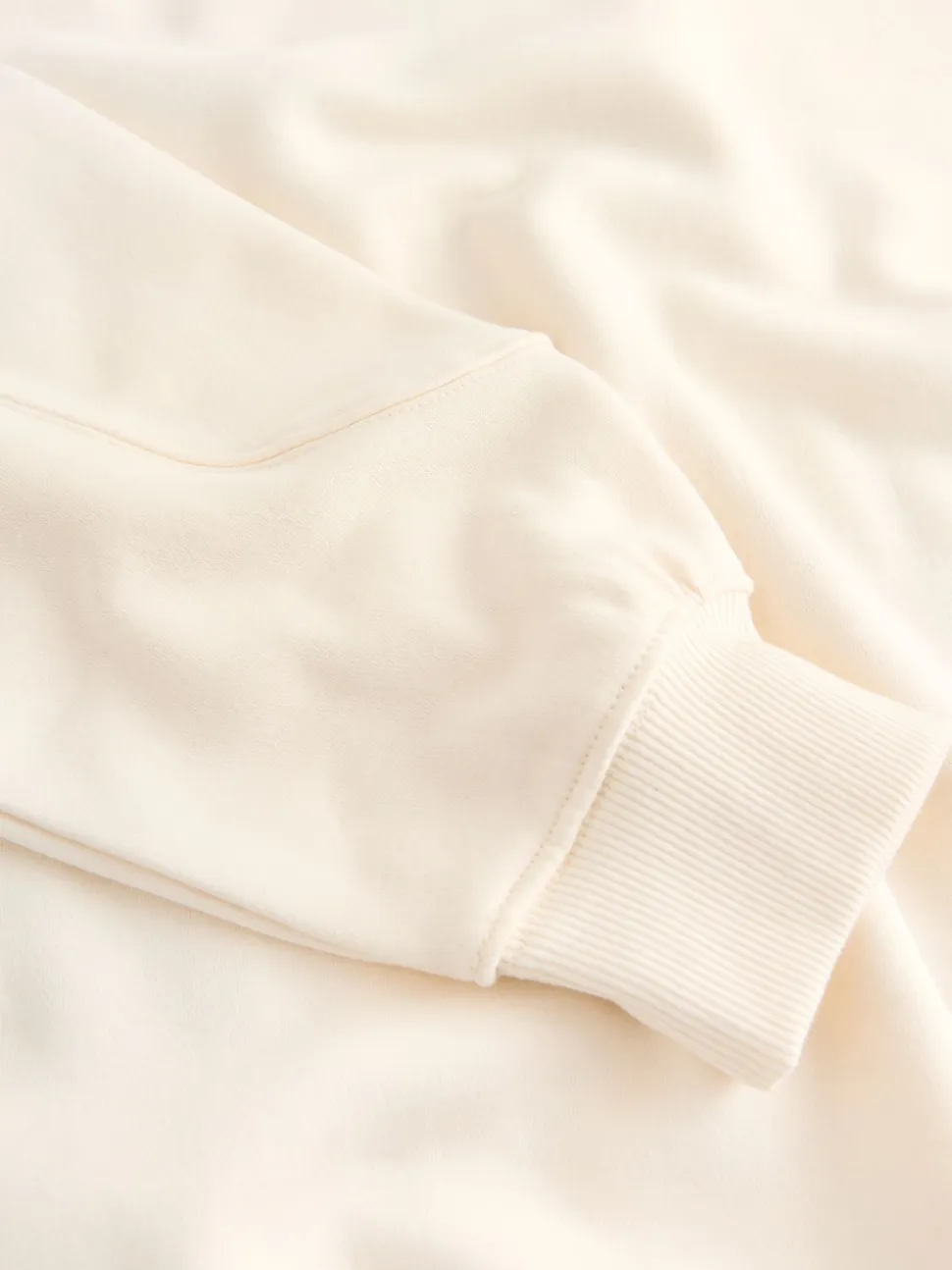Off White écru - Sweat-shirt épais décontracté à Col rond