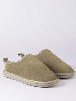 olive - Chaussons d’hiver Lakeland Leather Sabot en peau de mouton pour femme