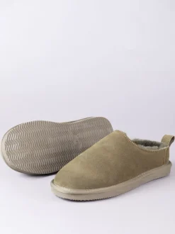 olive - Chaussons d’hiver Lakeland Leather Sabot en peau de mouton pour femme