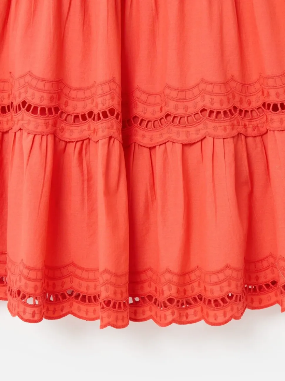 Oliver Bonas Robe courte à volants avec bordure en échelle de corail