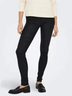 ONLY Pantalon enduit à taille mi-haute