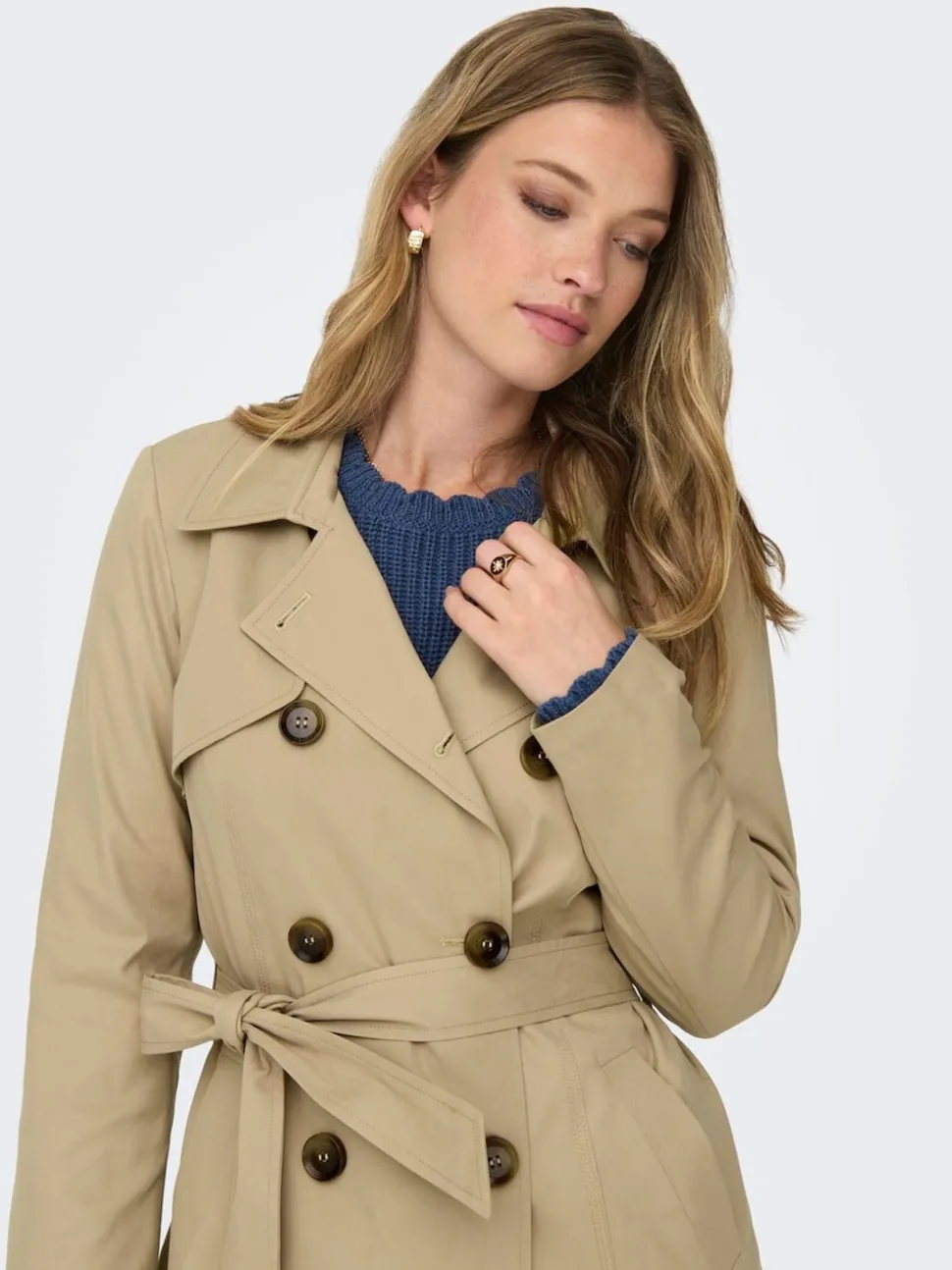 ONLY trench classique à double poitrine