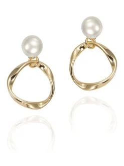 Or - Boucles d’oreilles perles de créateurs Ivoire & Co Turin