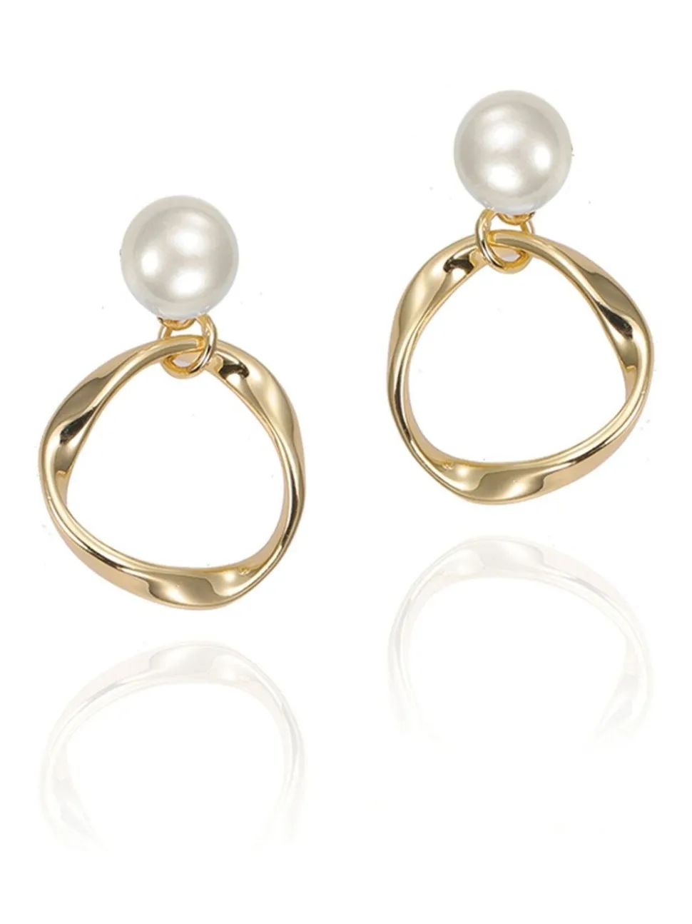 Or - Boucles d’oreilles perles de créateurs Ivoire & Co Turin