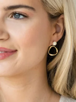 Or - Boucles d’oreilles perles de créateurs Ivoire & Co Turin