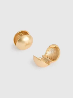 Or - Boucles d’oreilles Reiss Pollie Huggie Polished Ball Huggie