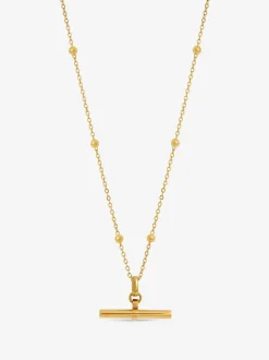 Or - Collier Jon Richard imperméable plaqué avec barre en T