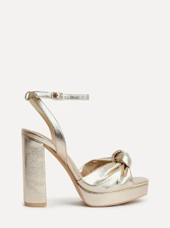 Or - Linzi Chaussures à talons plateformes Ruba avec sangle avant nouée