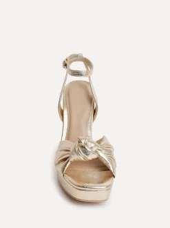 Or - Linzi Chaussures à talons plateformes Ruba avec sangle avant nouée