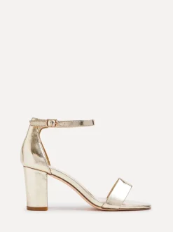 Or - Linzi Legacy Wide Fit à peine là des sandales à talons blocs arrière fermés
