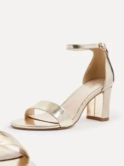 Or - Linzi Legacy Wide Fit à peine là des sandales à talons blocs arrière fermés