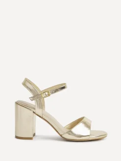Or - Linzi Soul Open Back Chaussures à talons blocs à peine là