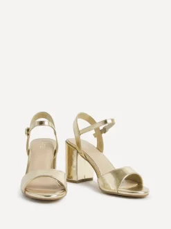 Or - Linzi Soul Open Back Chaussures à talons blocs à peine là