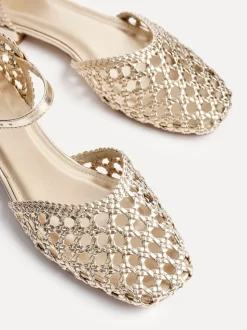 Or - Linzi talons bas tissés à la main