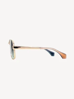 Or - Lunettes de soleil Vivienne Westwood Keith VW5101 410 Shiny