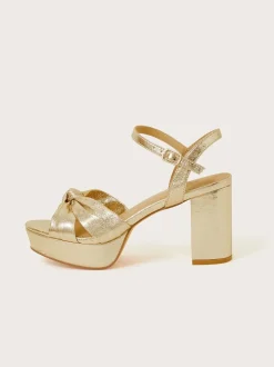 Or - Monsoon métallisé Twist Knot Sandales