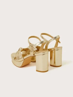 Or - Monsoon métallisé Twist Knot Sandales