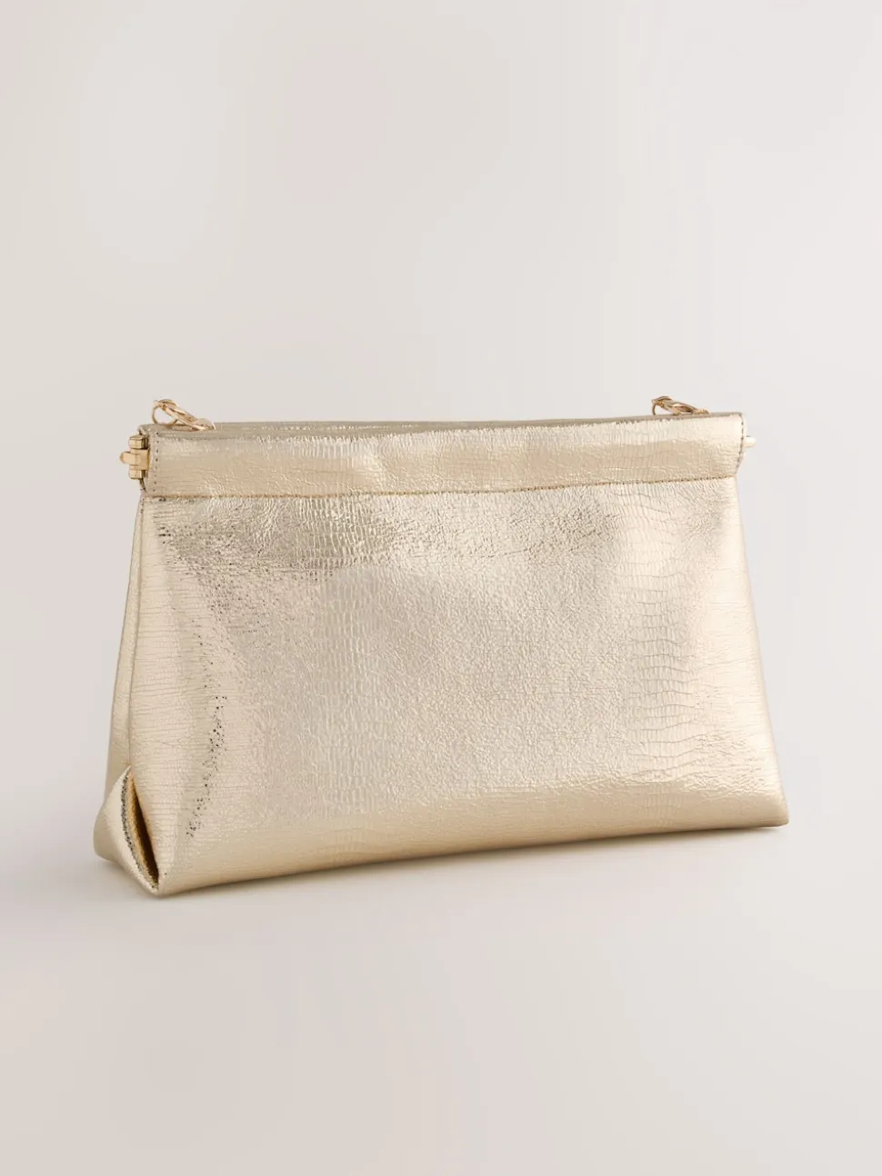 Or - Pochette à bouton-pression à détails scintillants