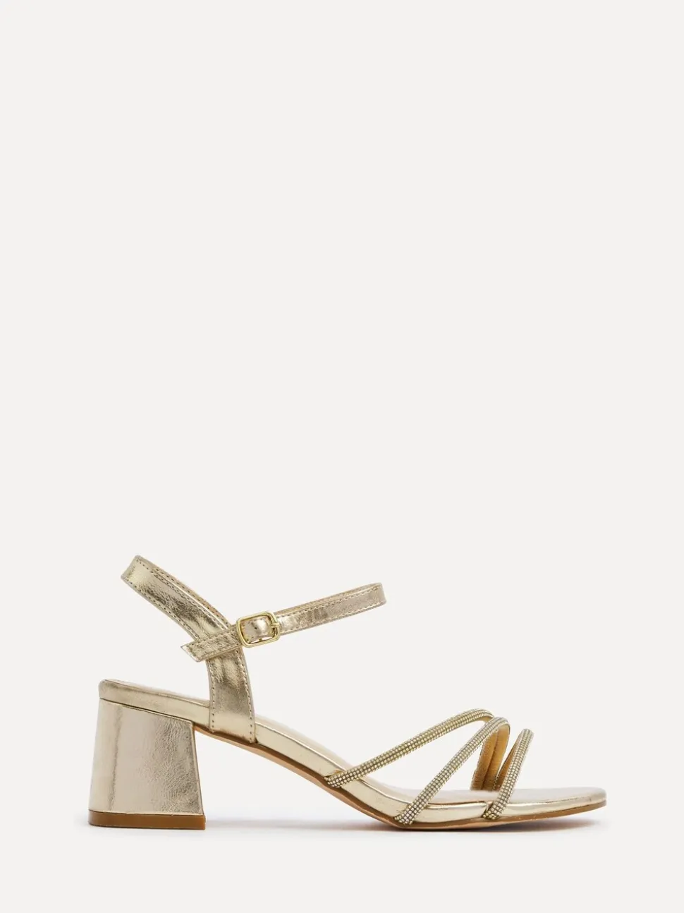 Or - Sandales à talons Linzi œillet avec tige ornée
