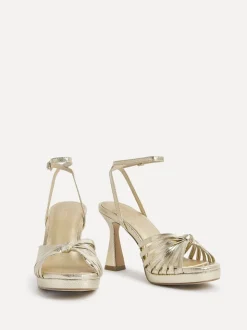 Or - Sandales à talons Linzi Socialite à lanières et plateforme