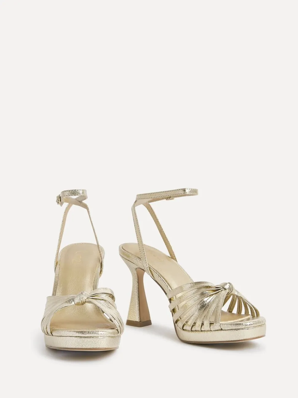 Or - Sandales à talons Linzi Socialite à lanières et plateforme