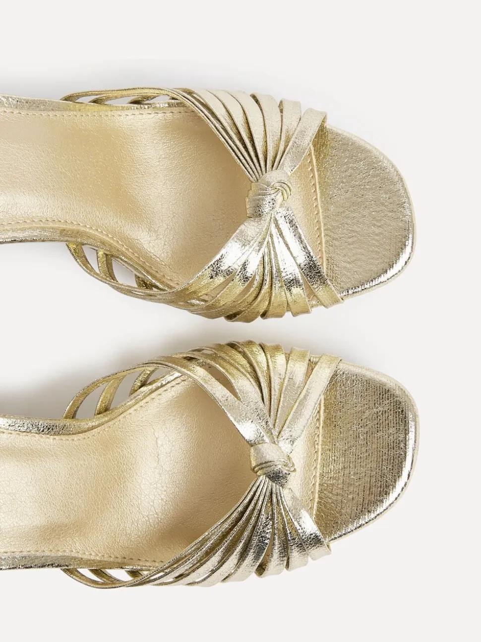 Or - Sandales à talons Linzi Socialite à lanières et plateforme